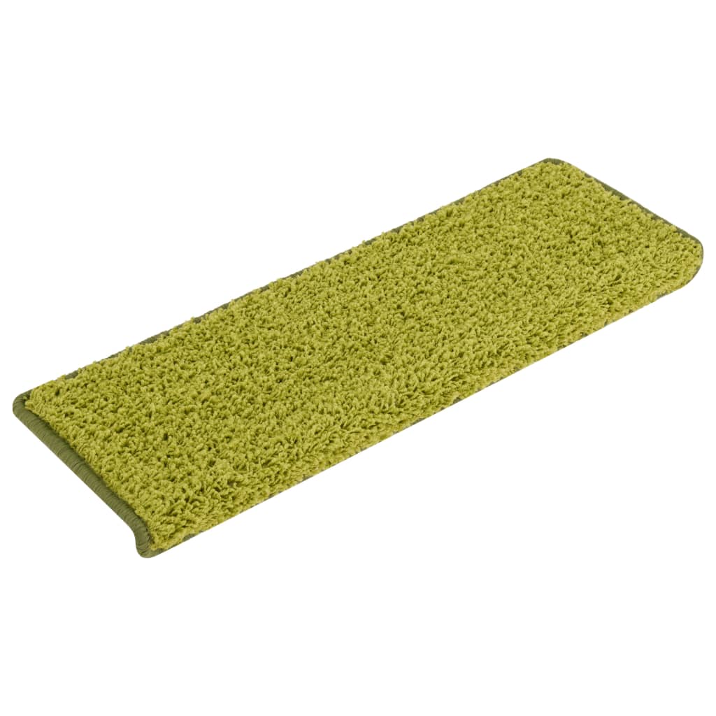 trappemåtter 15 stk. 65x21x4 cm grønne rektangulære kant