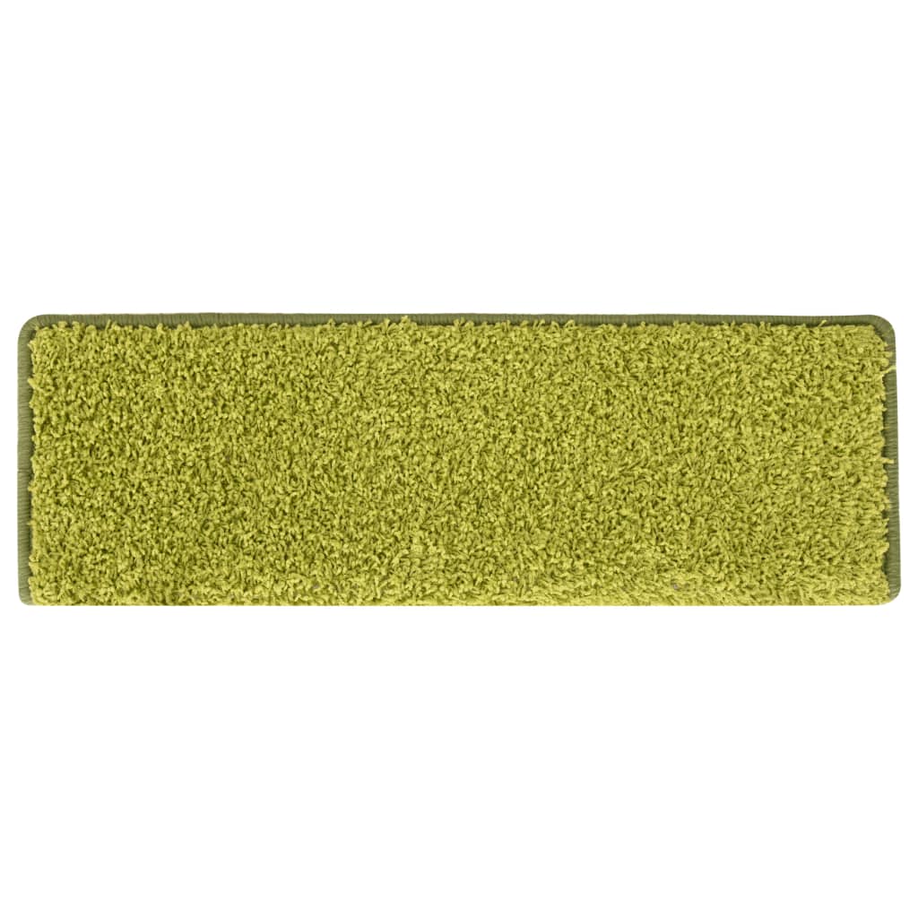trappemåtter 15 stk. 65x21x4 cm grønne rektangulære kant