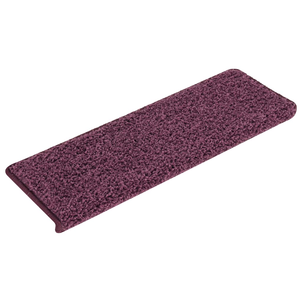 trappemåtter 15 stk. 65x21x4 cm mørkelilla rektangulær kant