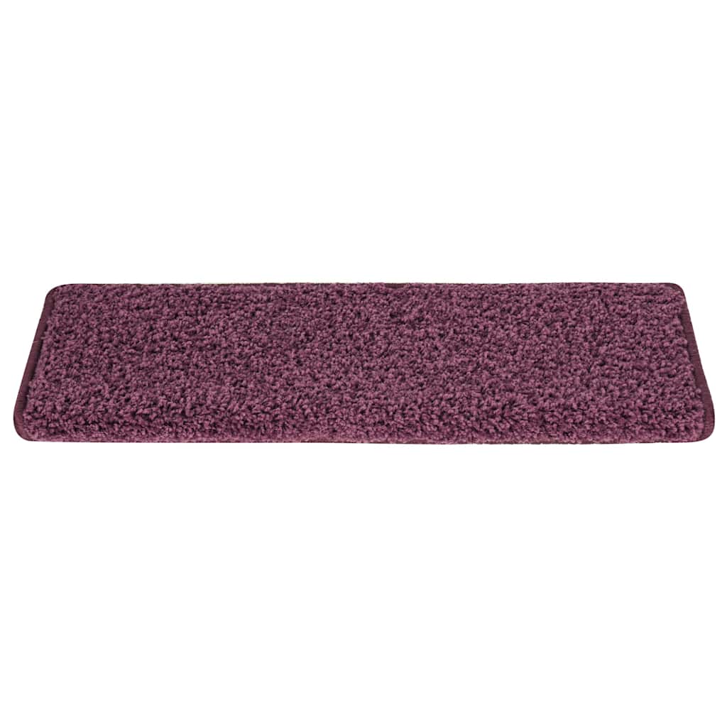 trappemåtter 15 stk. 65x21x4 cm mørkelilla rektangulær kant