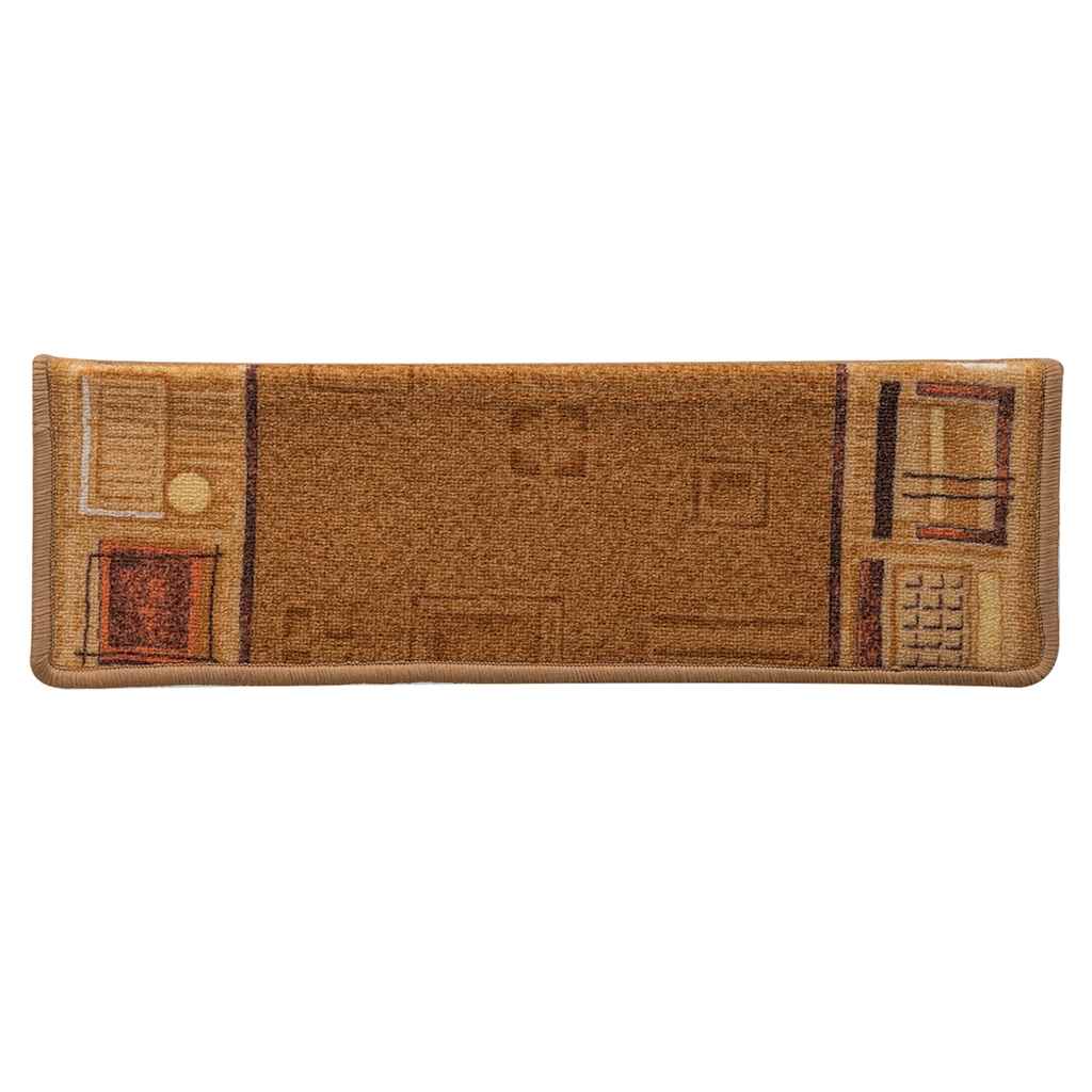 15 stk. trappemåtter 65x21x4 cm selvklæbende beige