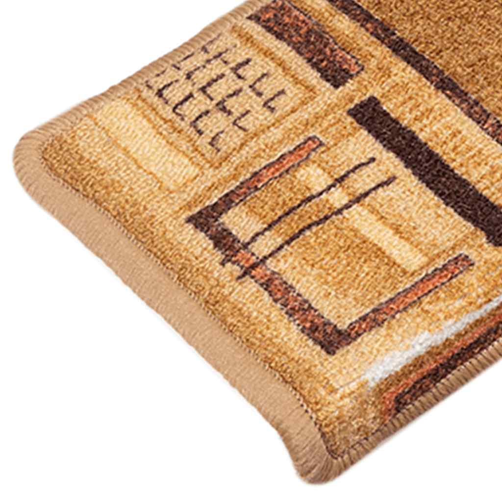 15 stk. trappemåtter 65x21x4 cm selvklæbende beige