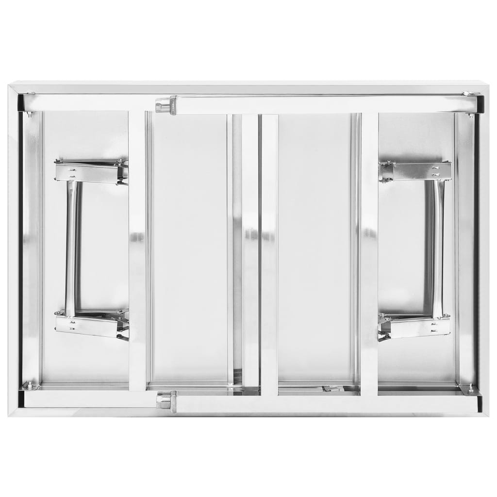 foldbart arbejdsbord til køkken 85x60x80 cm rustfrit stål