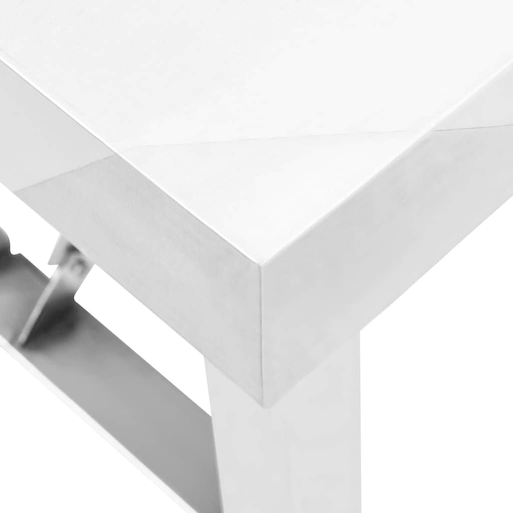 foldbart arbejdsbord til køkken 100x60x80 cm rustfrit stål