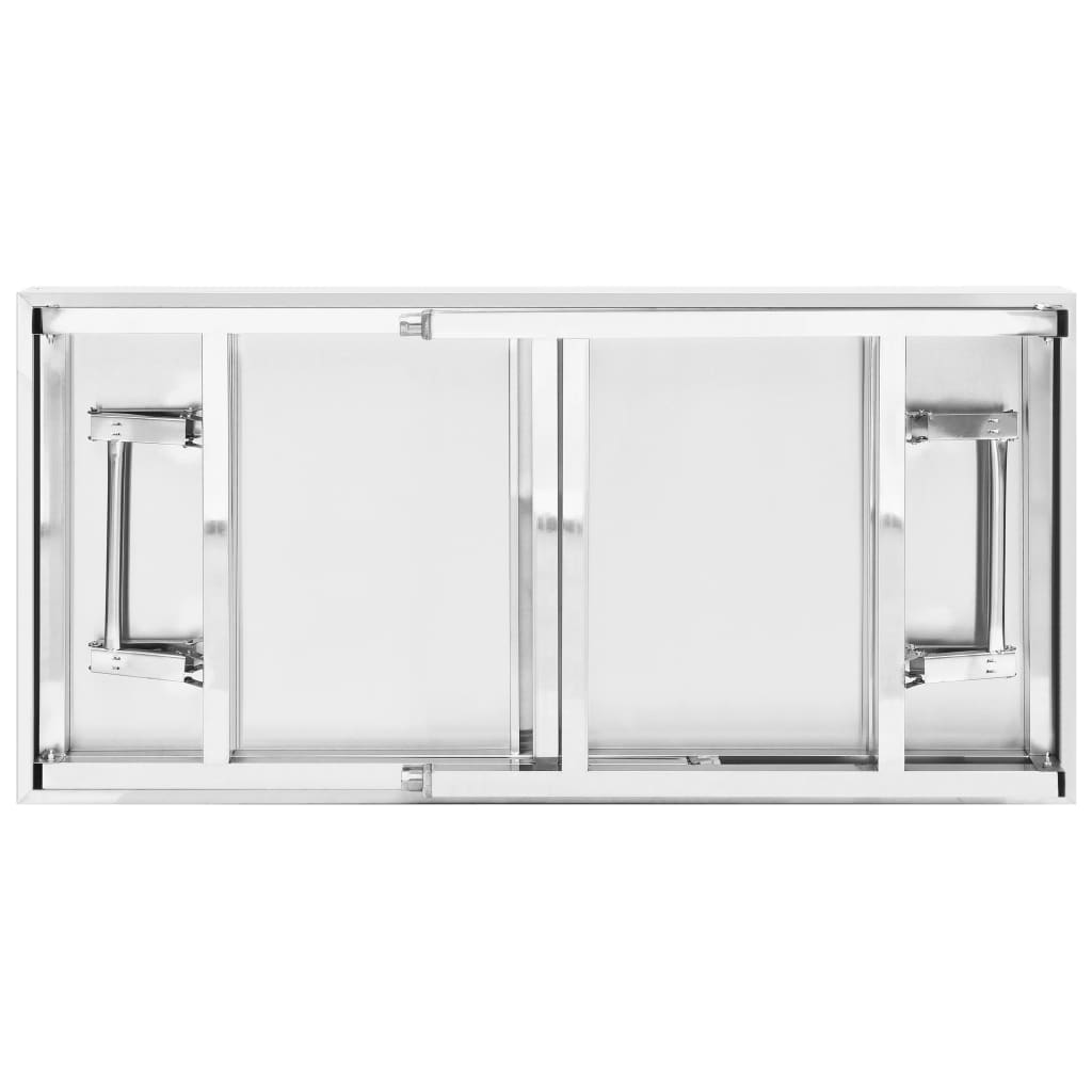 foldbart arbejdsbord til køkken 120x60x80 cm rustfrit stål