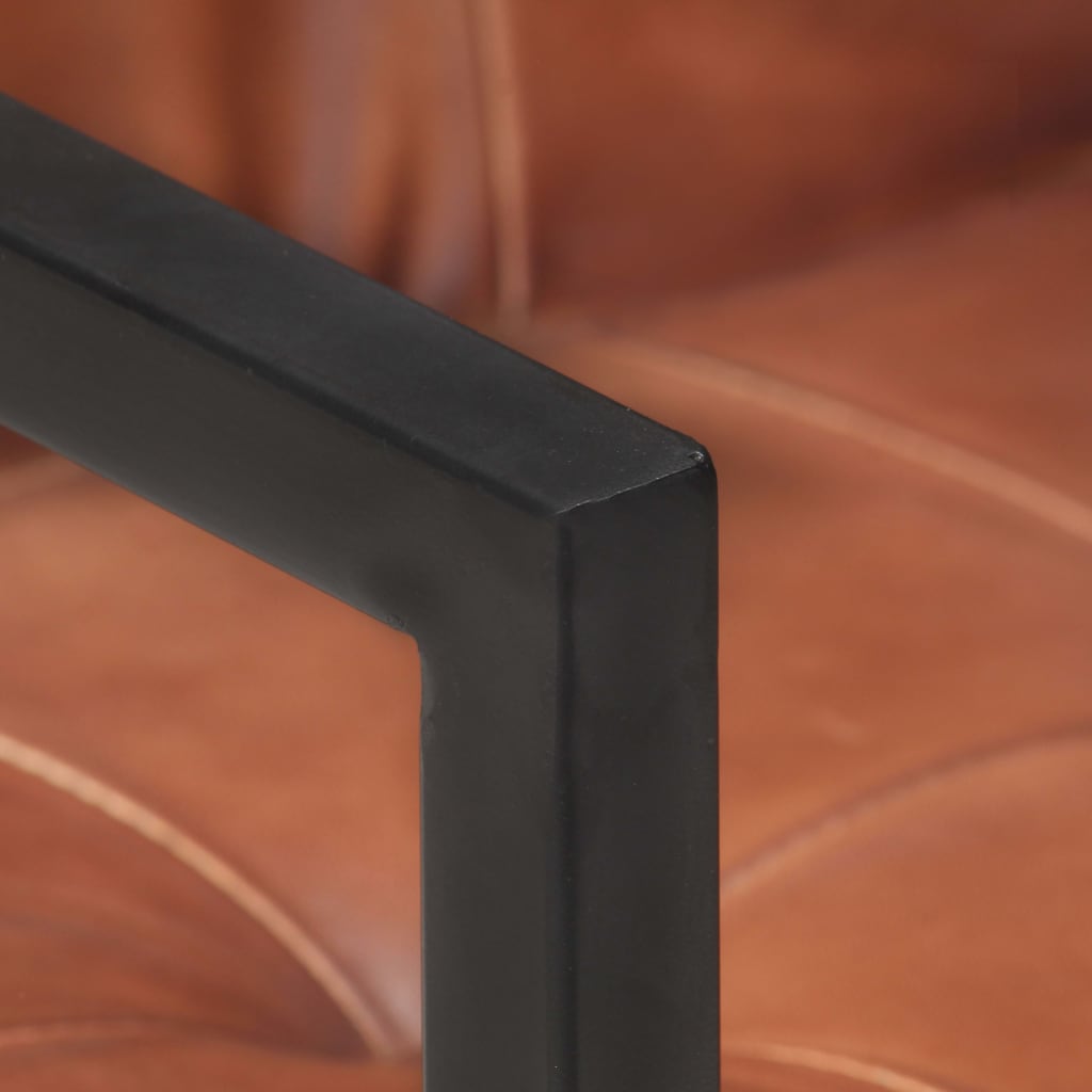 spisebordsstole med cantilever 6 stk. ægte læder brun