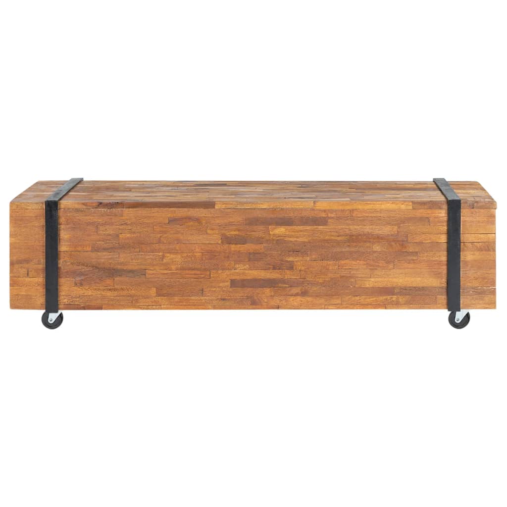 tv-bord 110x30x32,5 cm massivt teaktræ
