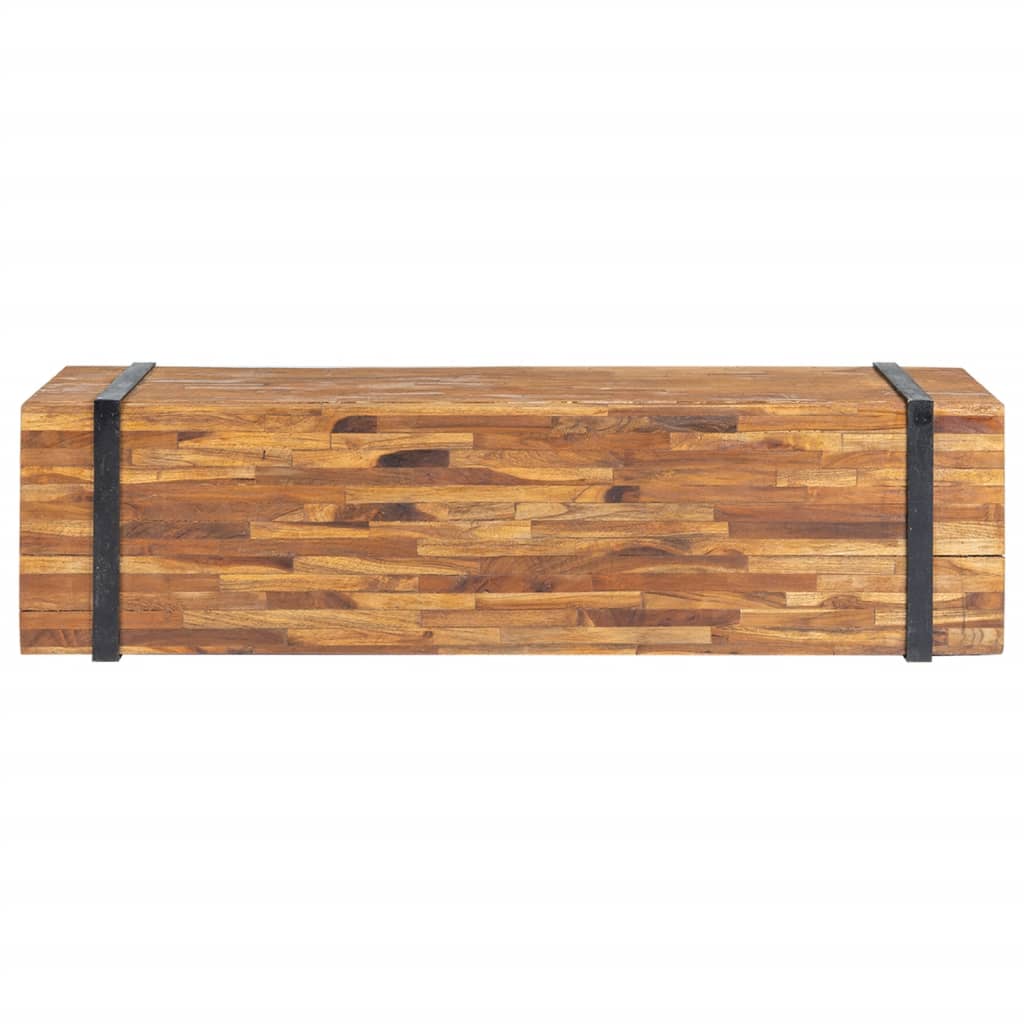 tv-bord 110x30x32,5 cm massivt teaktræ