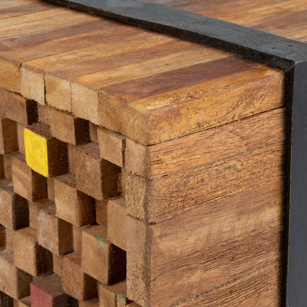 tv-bord 110x30x32,5 cm massivt teaktræ