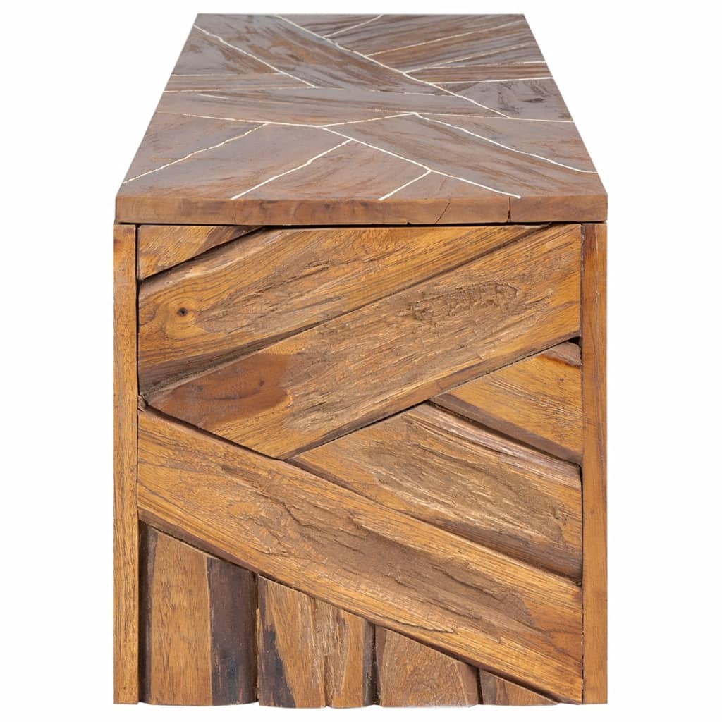tv-bord 110x60x38 cm massivt teaktræ