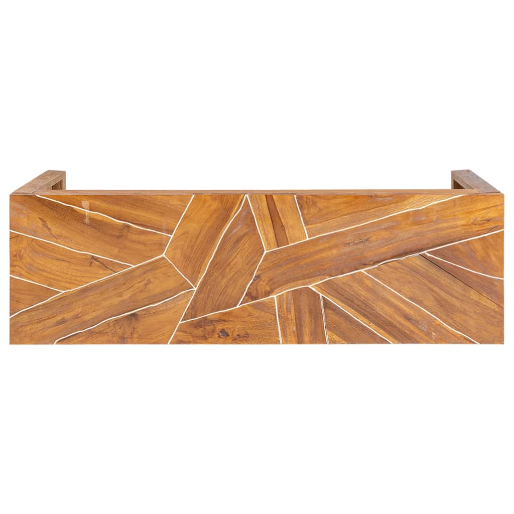 tv-bord 110x60x38 cm massivt teaktræ
