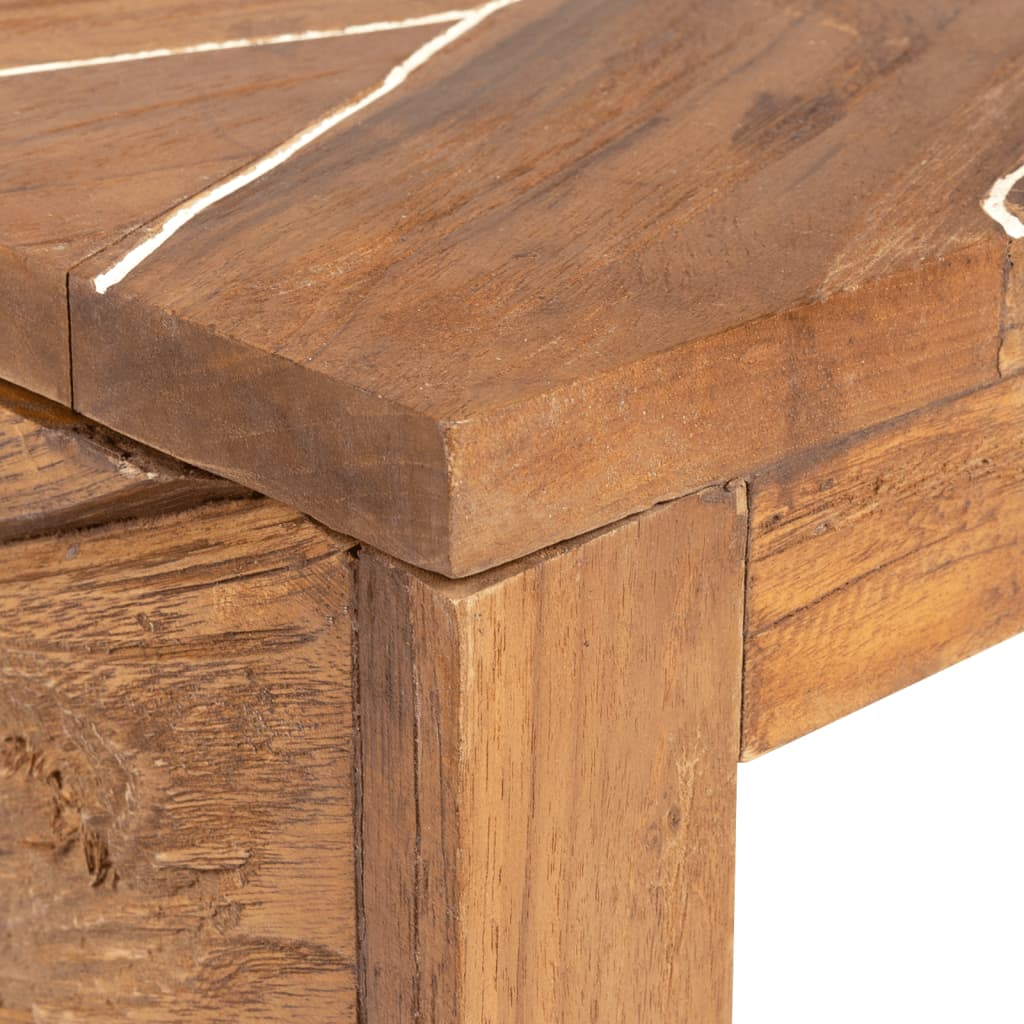 tv-bord 110x60x38 cm massivt teaktræ