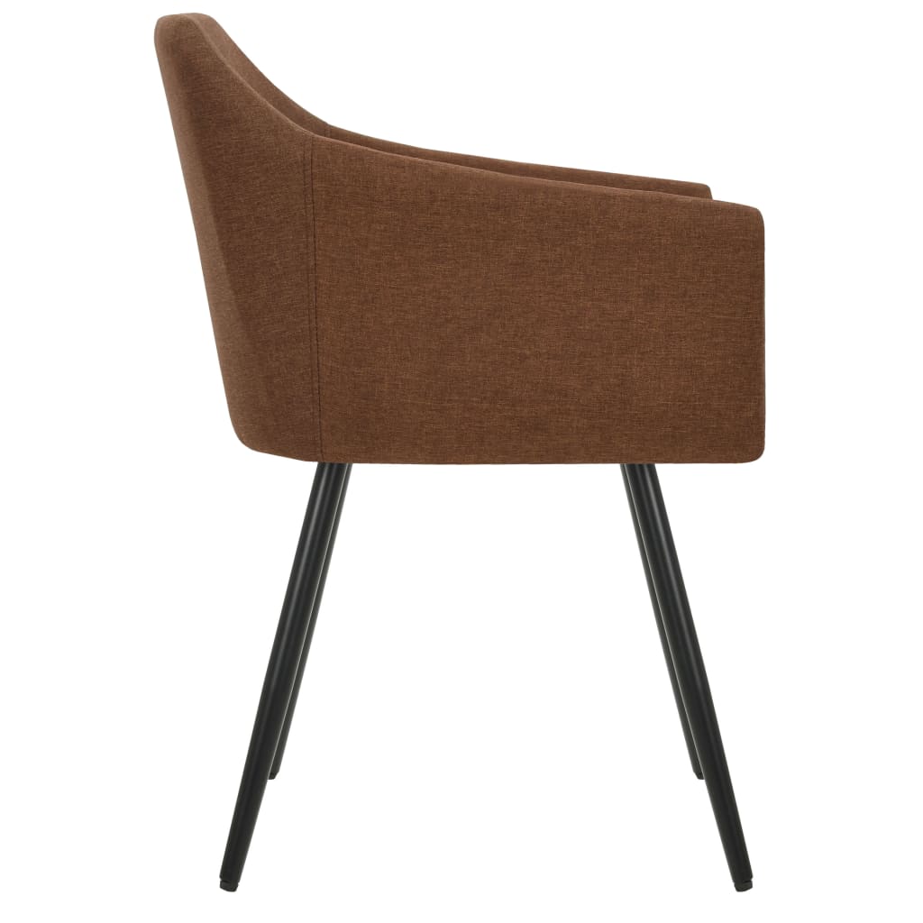 spisebordsstole 4 stk. stof brun