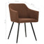 spisebordsstole 4 stk. stof brun