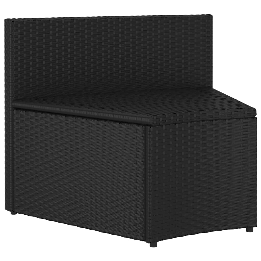 sofasæt til haven 9 dele med hynder polyrattan sort