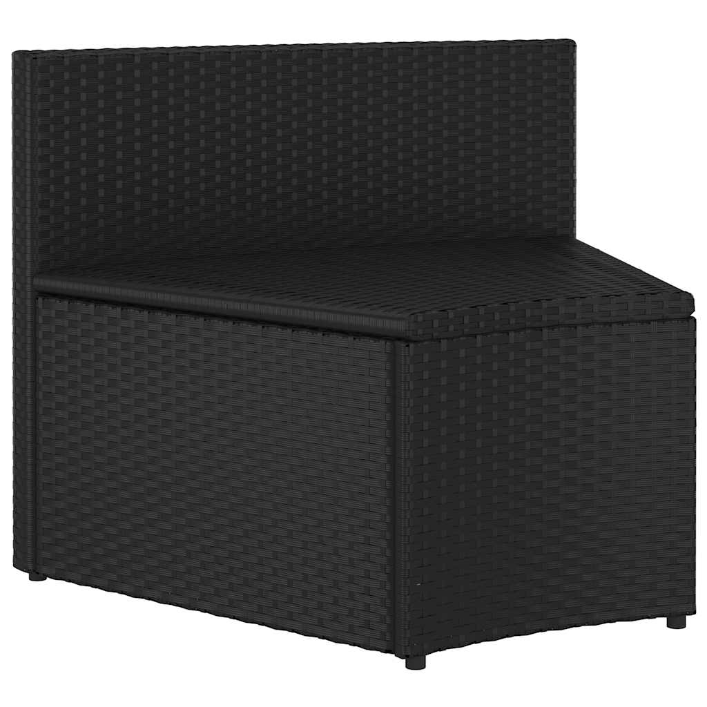 sofasæt til haven 4 dele med hynder polyrattan sort