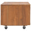 tv-skab med hjul 80x50x42 cm massivt teaktræ