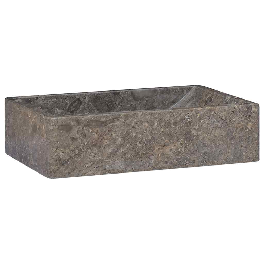 håndvask 45x30x12 cm marmor grå højglans