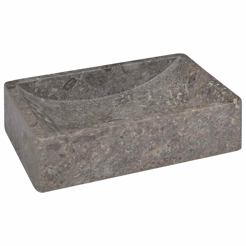 håndvask 45x30x12 cm marmor grå højglans