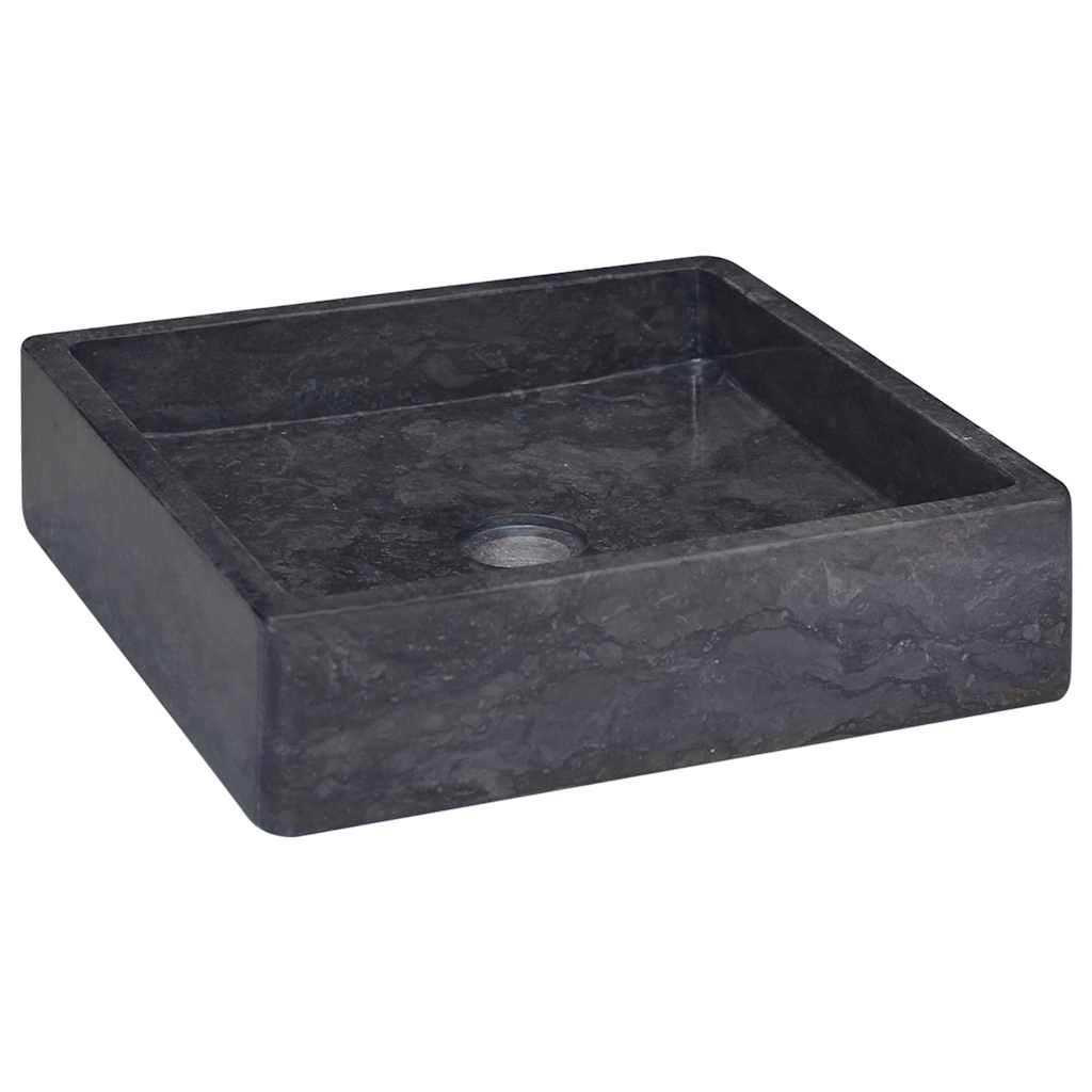 håndvask 40x40x10 cm marmor sort