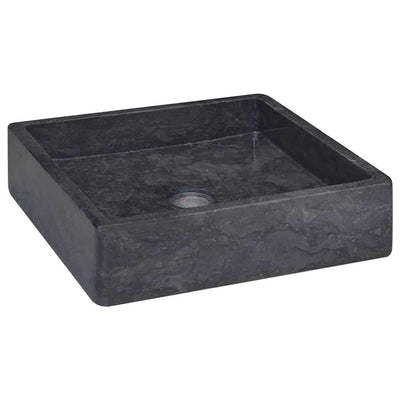 håndvask 40x40x10 cm marmor sort