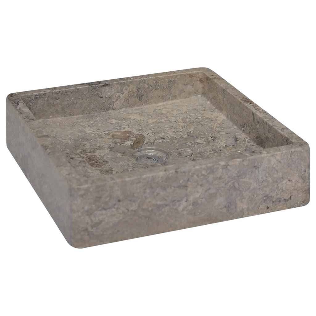håndvask 40x40x10 cm marmor grå
