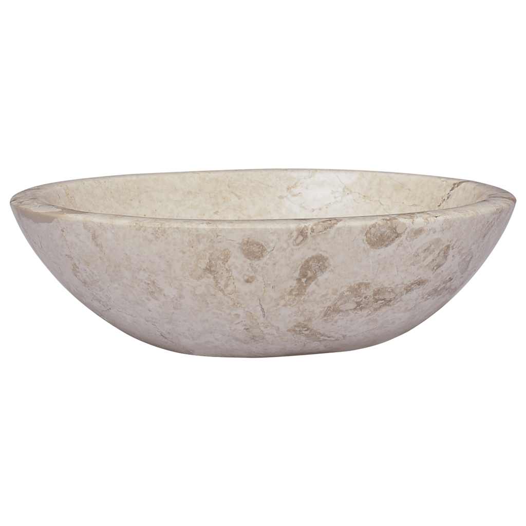 håndvask 53x40x15 cm marmor cremefarvet