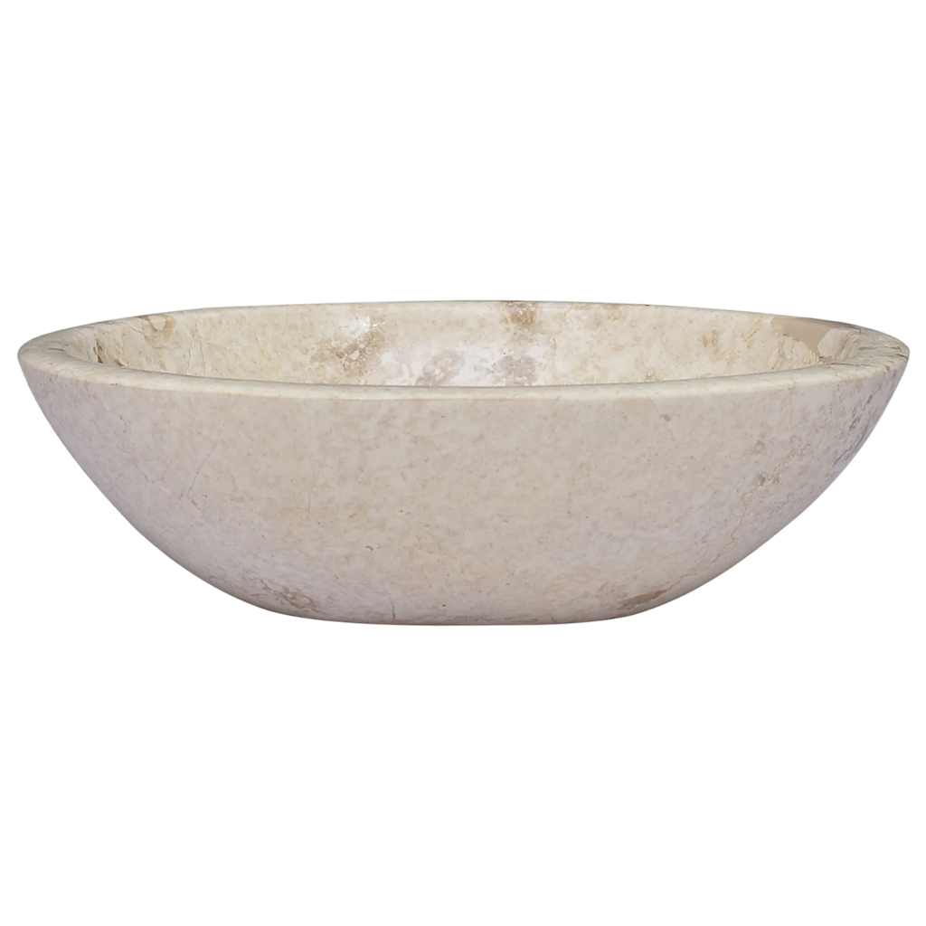 håndvask 53x40x15 cm marmor cremefarvet