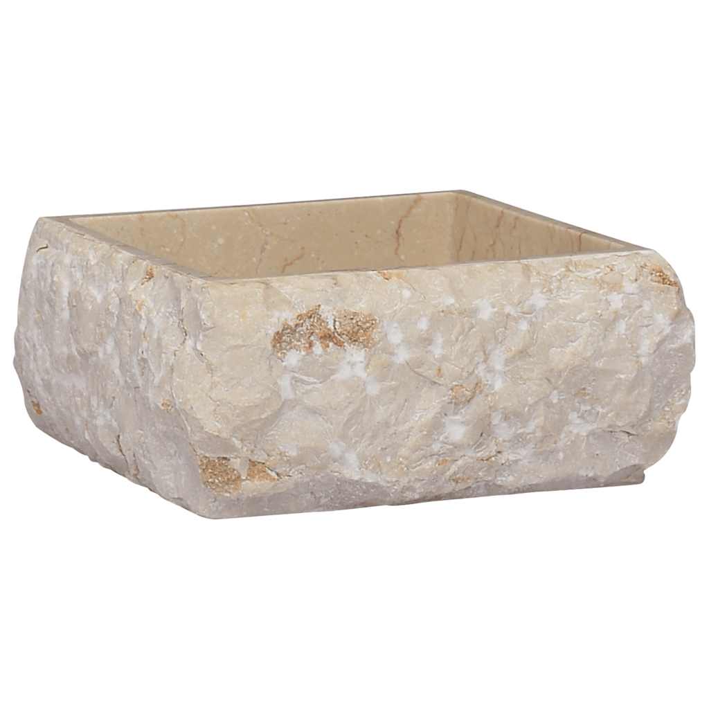 håndvask 30x30x13 cm marmor cremefarvet