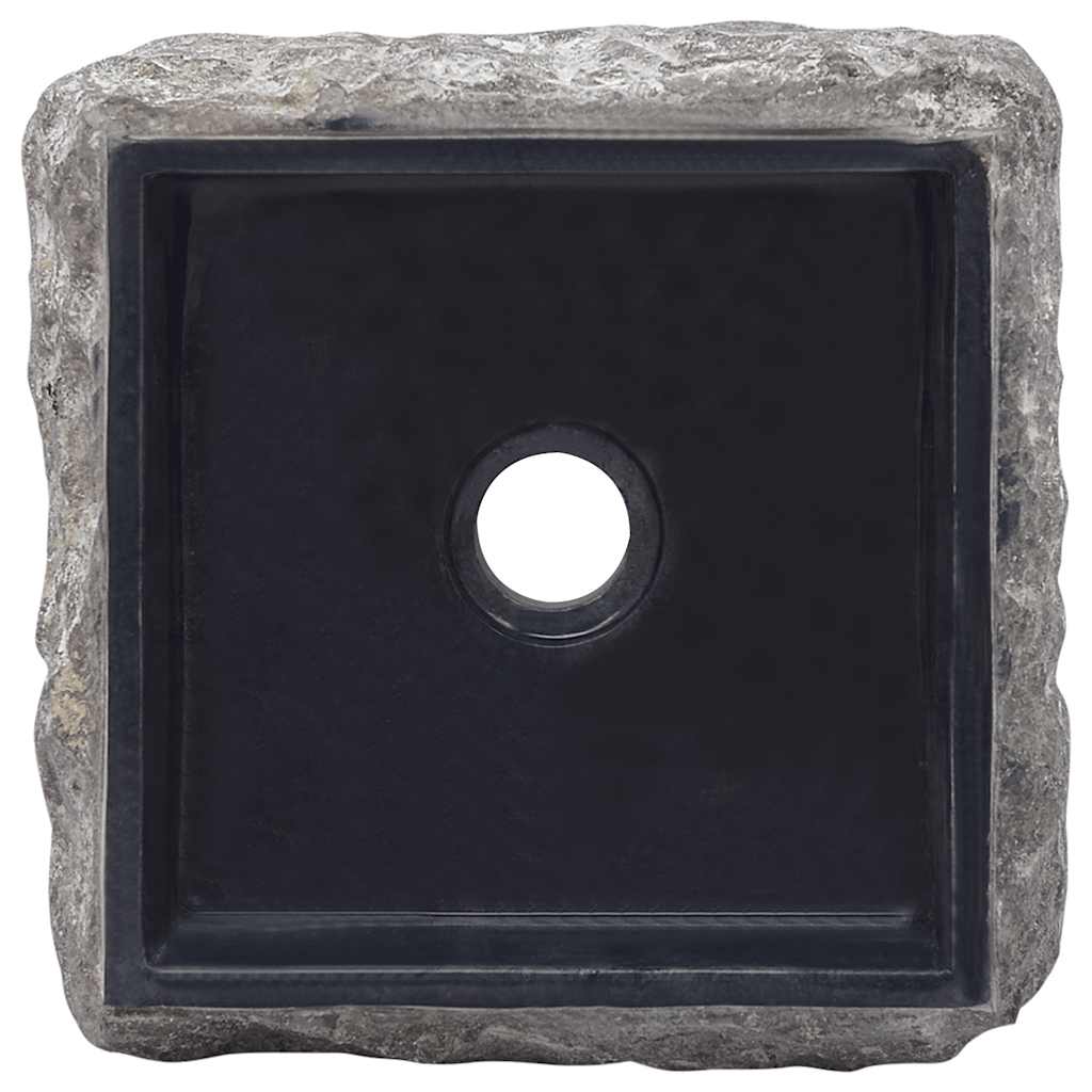 håndvask 30x30x13 cm marmor sort