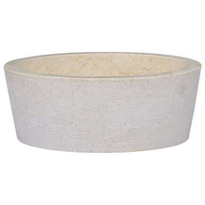 håndvask Ø40x15 cm marmor cremefarvet
