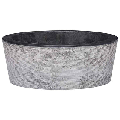 håndvask Ø40x15 cm marmor sort