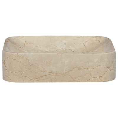 håndvask 40x40x10 cm marmor cremefarvet