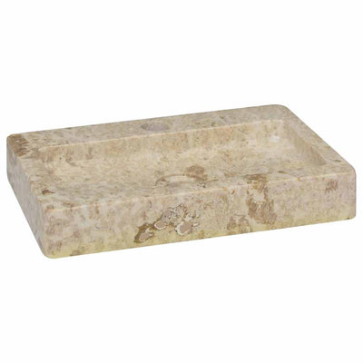 væghængt håndvask 38x24x6,5 cm marmor cremefarvet