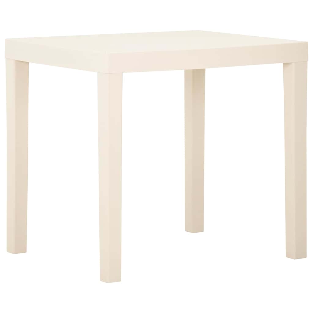 havebord 79x65x72 cm plastik hvid