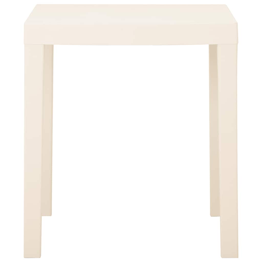 havebord 79x65x72 cm plastik hvid