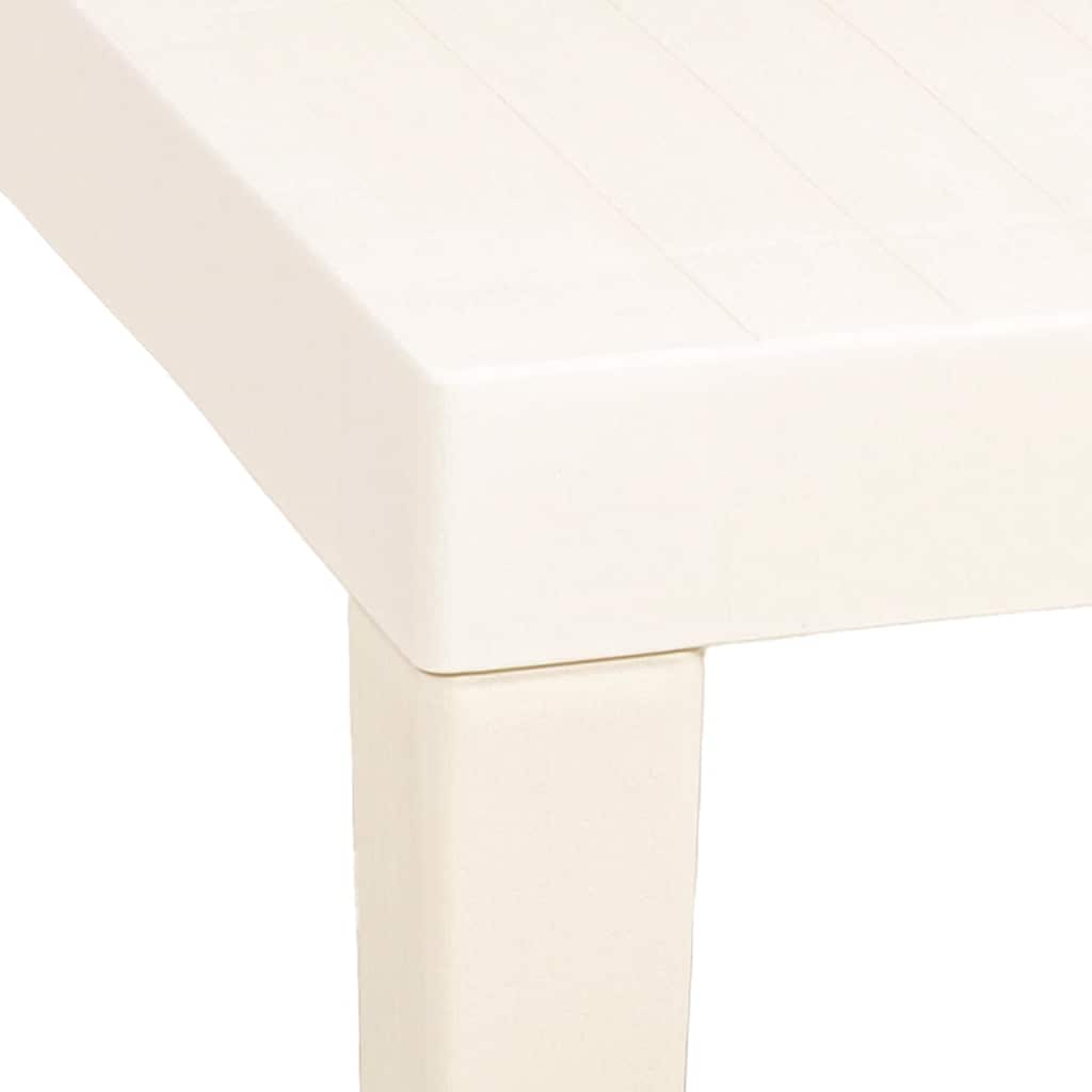 havebord 79x65x72 cm plastik hvid
