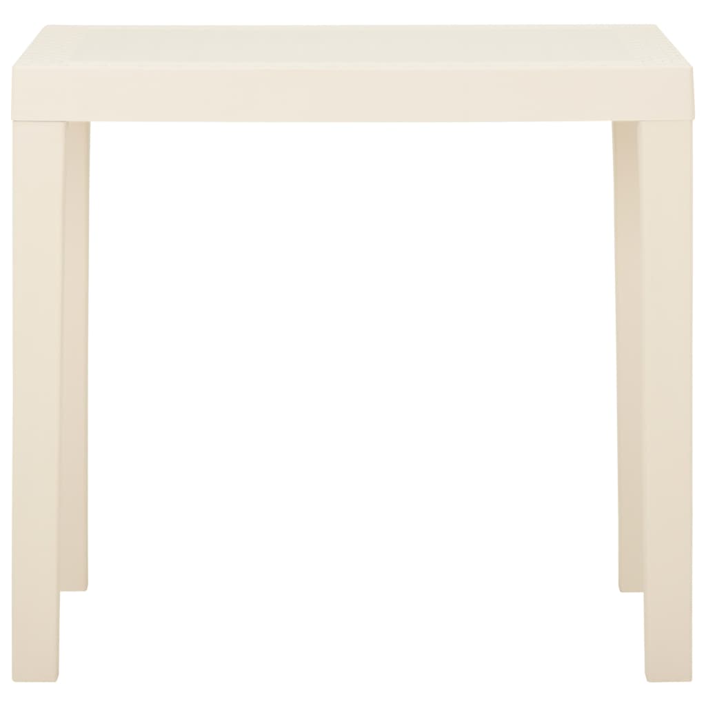 havebord 79x65x72 cm plastik hvid