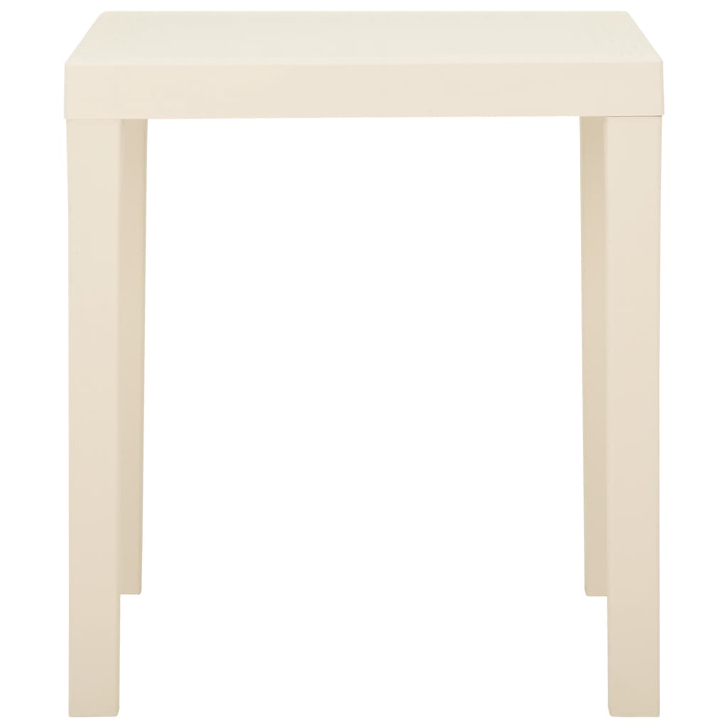 havebord 79x65x72 cm plastik hvid