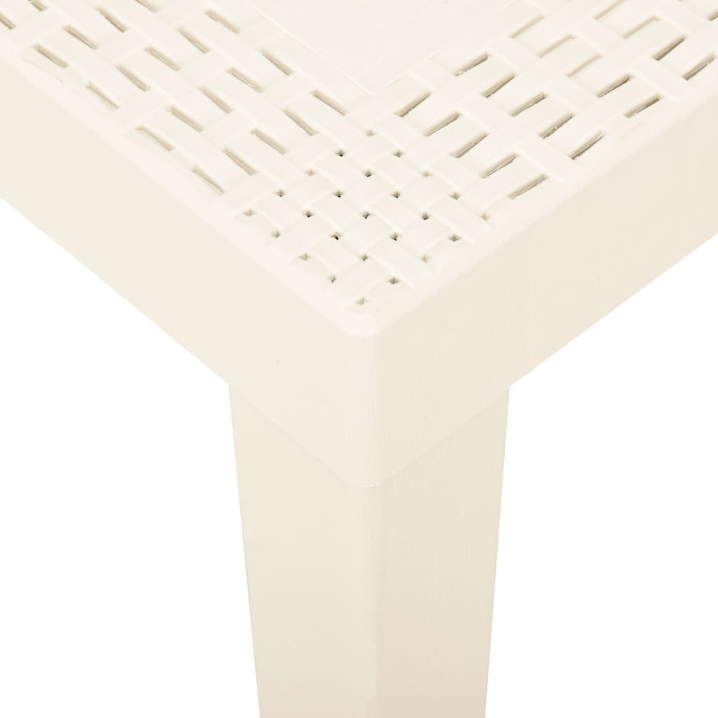 havebord 79x65x72 cm plastik hvid