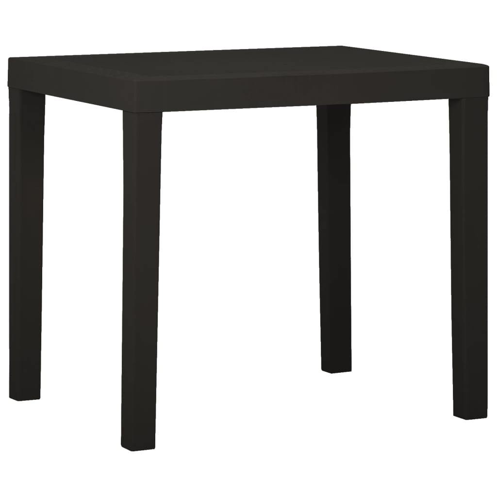 havebord 79x65x72 cm plastik antracitgrå