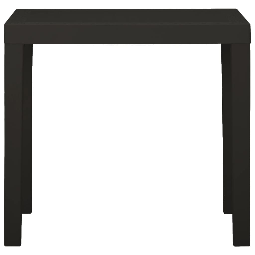 havebord 79x65x72 cm plastik antracitgrå