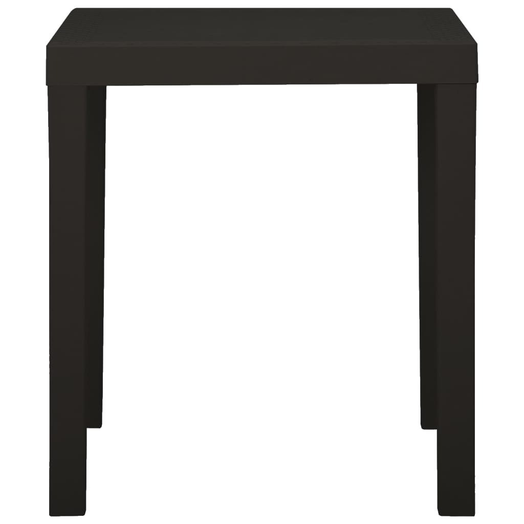 havebord 79x65x72 cm plastik antracitgrå