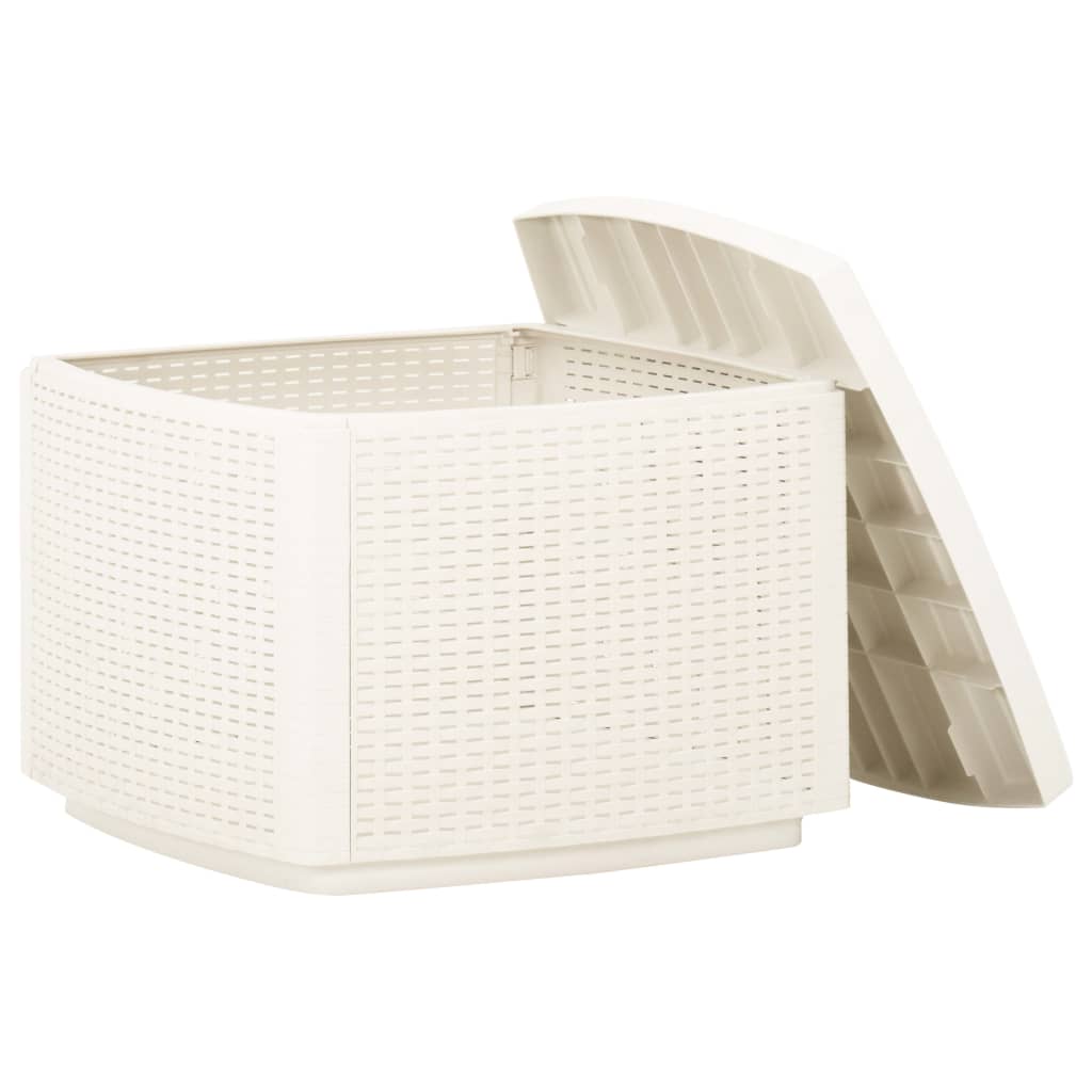 havebord 53x53x40 cm plastik hvid