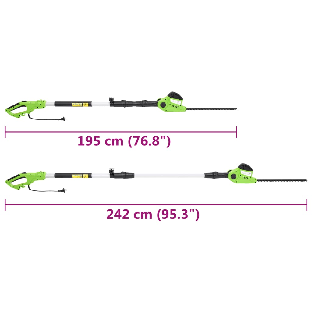 eldrevet hækkeklipper med teleskopstang 41 cm 550 W