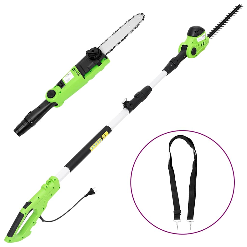 vidaXL 2-i-1 kædesav/hækkeklipper med teleskopstang 25/41 cm 710/550 W