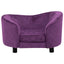 hundesofa 69x49x40 cm plys bordeauxfarvet