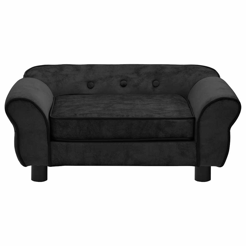 hundesofa 72x45x30 cm plys sort