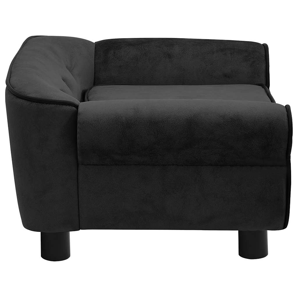 hundesofa 72x45x30 cm plys sort