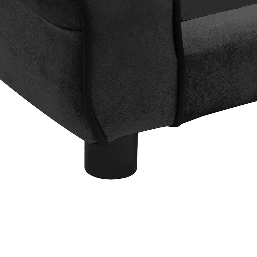 hundesofa 72x45x30 cm plys sort